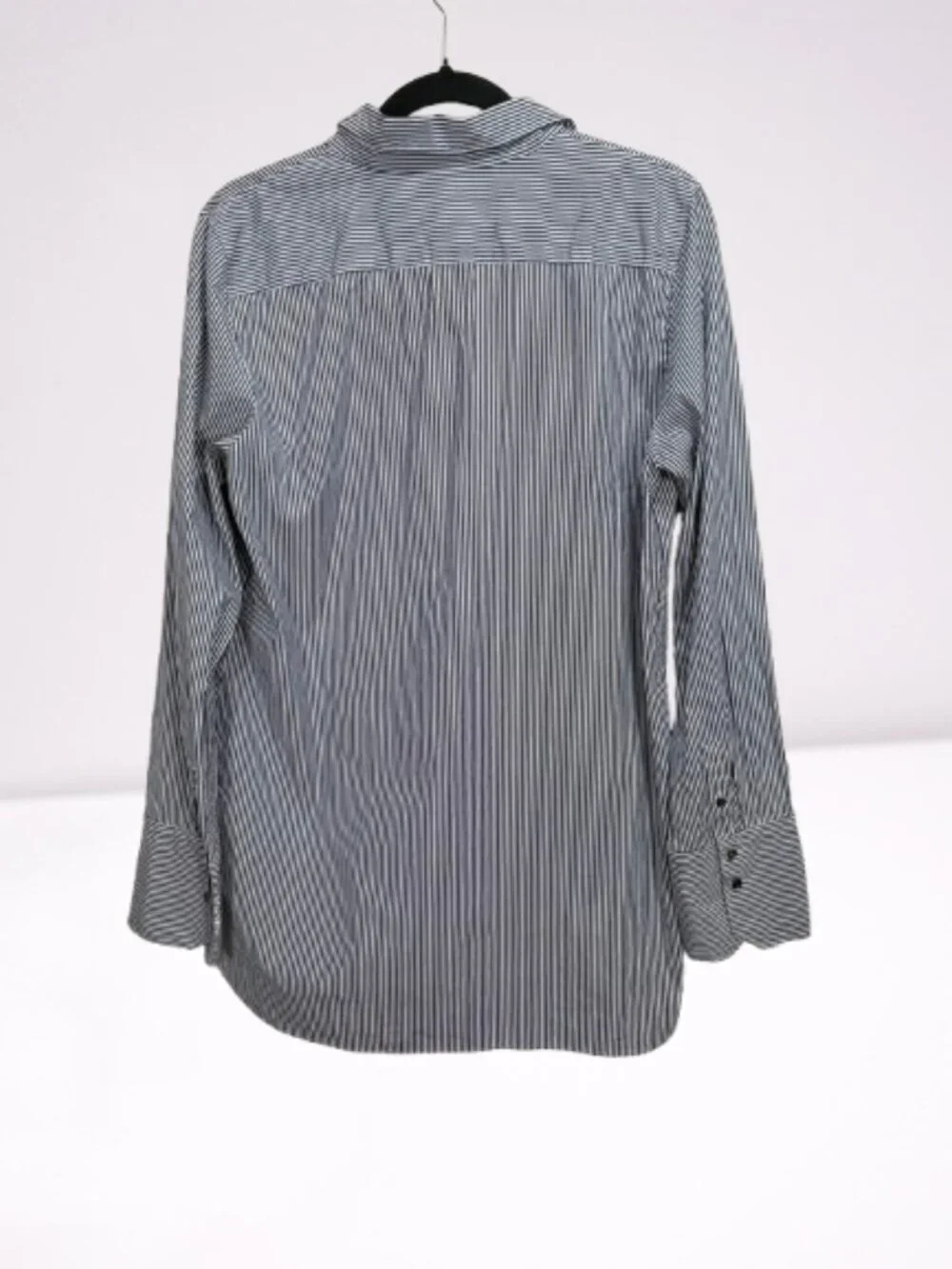 J. Crew Women's Endless Striped Button Down Shirt Tunic Size 14 Navy/White